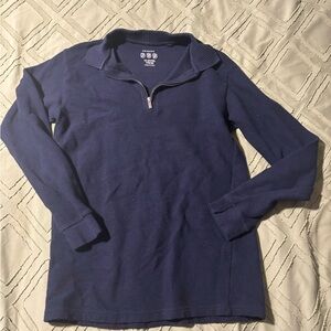 Children's Navy Half-Zip Polo Top